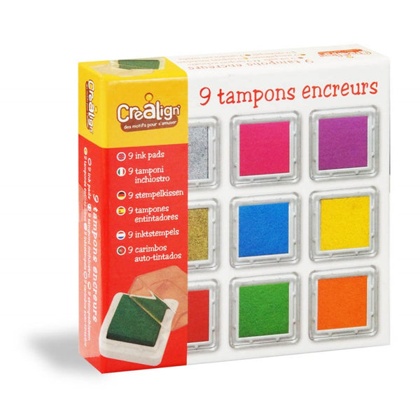 Abwaschbare Stempelfarbe in 9 Farben