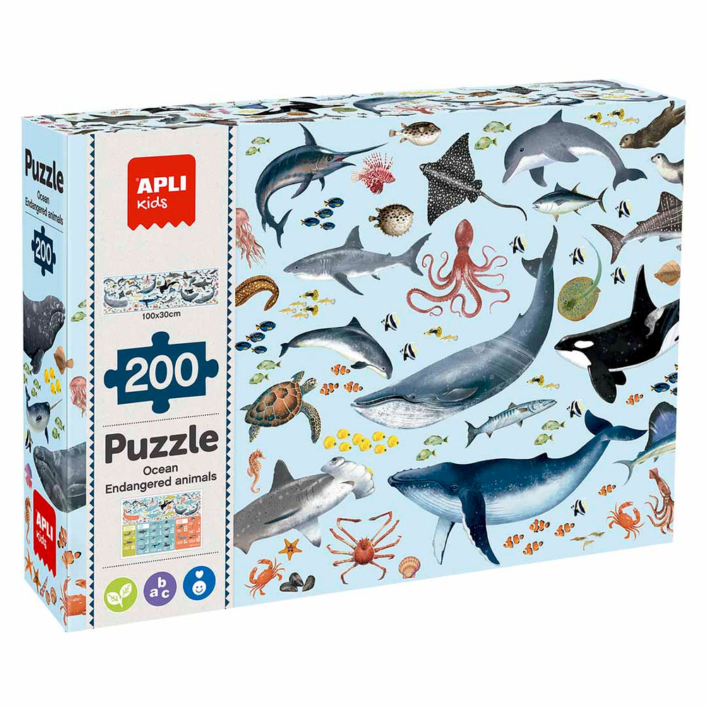 Lernpuzzle – Gefährdete Tiere Ozean 6+ - tablude.com