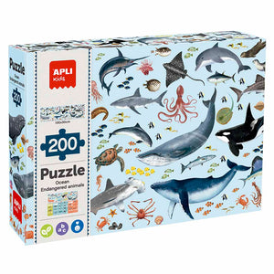 Lernpuzzle – Gefährdete Tiere Ozean 6+ - tablude.com