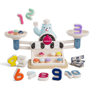 Montessori-Lernspielzeug mit Waage Hungriger Bär - tablude.com
