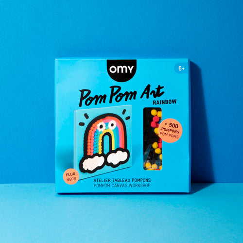 Kreativset zum Bekleben mit Pompons – Regenbogen - tablude.com