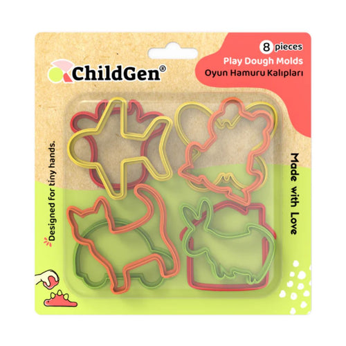 Zestaw 8 foremek do modelowania ciastoliny ChildGen - tablude.com