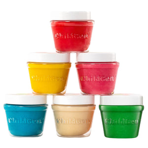 Natürliche Knete in Gläsern – Set mit 6 Farben - tablude.com