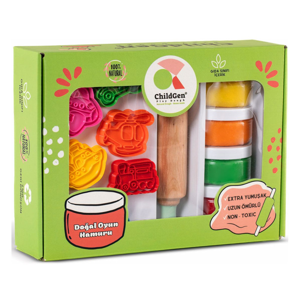 Kreativset, 100 % natürliche Knete und Zubehör – Fahrzeuge - tablude.com