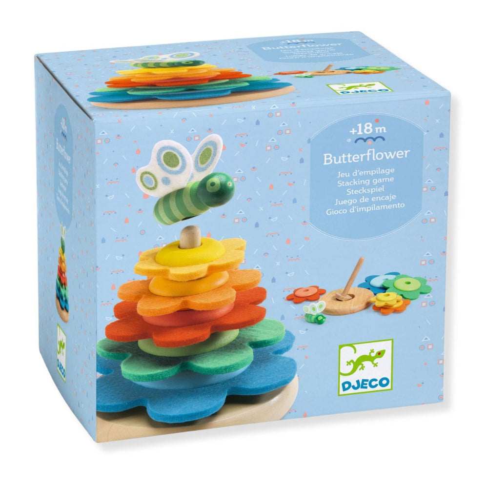 Holzpuzzle mit Filzelementen – Schmetterling - tablude.com