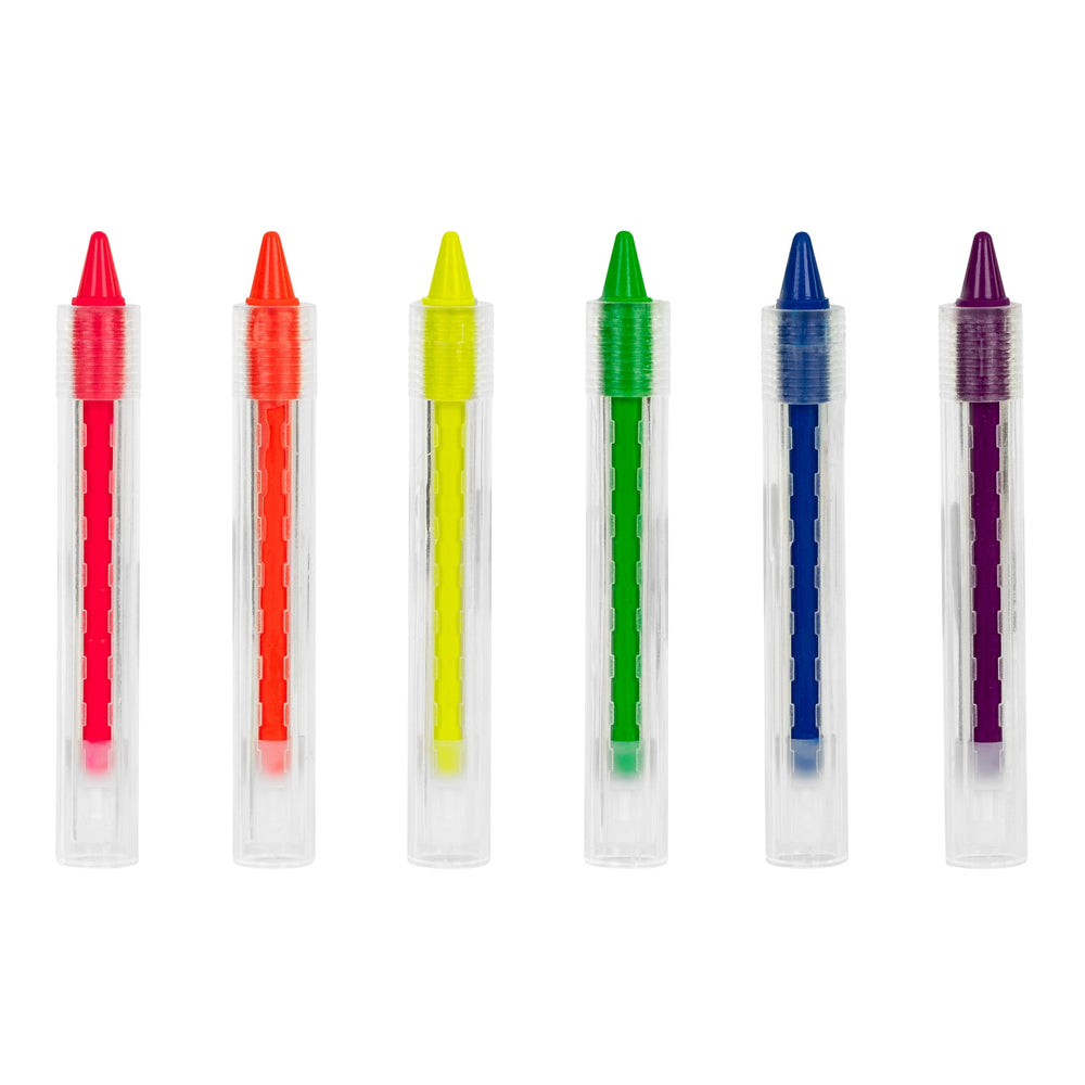 UV-leuchtende Gesichtsfarben, 6 Stück