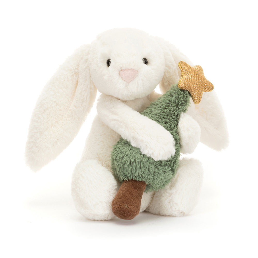 Pluszowy Wesoły Króliczek Jellycat - Z Choinką 18 cm - tablude.com