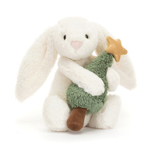 Pluszowy Wesoły Króliczek Jellycat - Z Choinką 18 cm - tablude.com