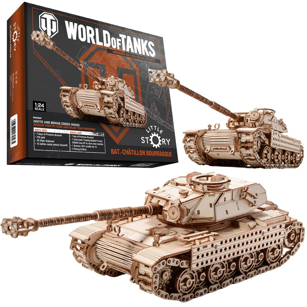 Holzpuzzle 3D-Modell – Panzer Bat.-Chatillon Bourrasque