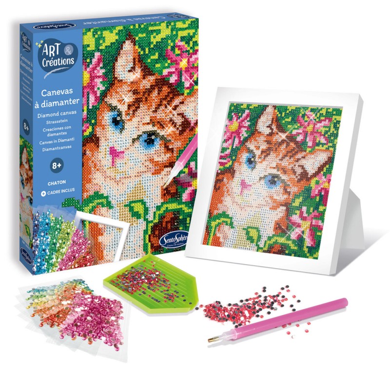 Kreatives Set mit Diamanten  - Kätzchen