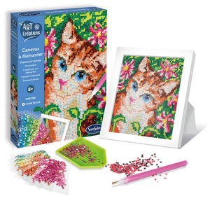 Kreatives Set mit Diamanten  - Kätzchen