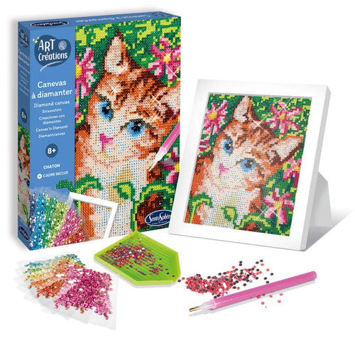 Kreatives Set mit Diamanten  - Kätzchen