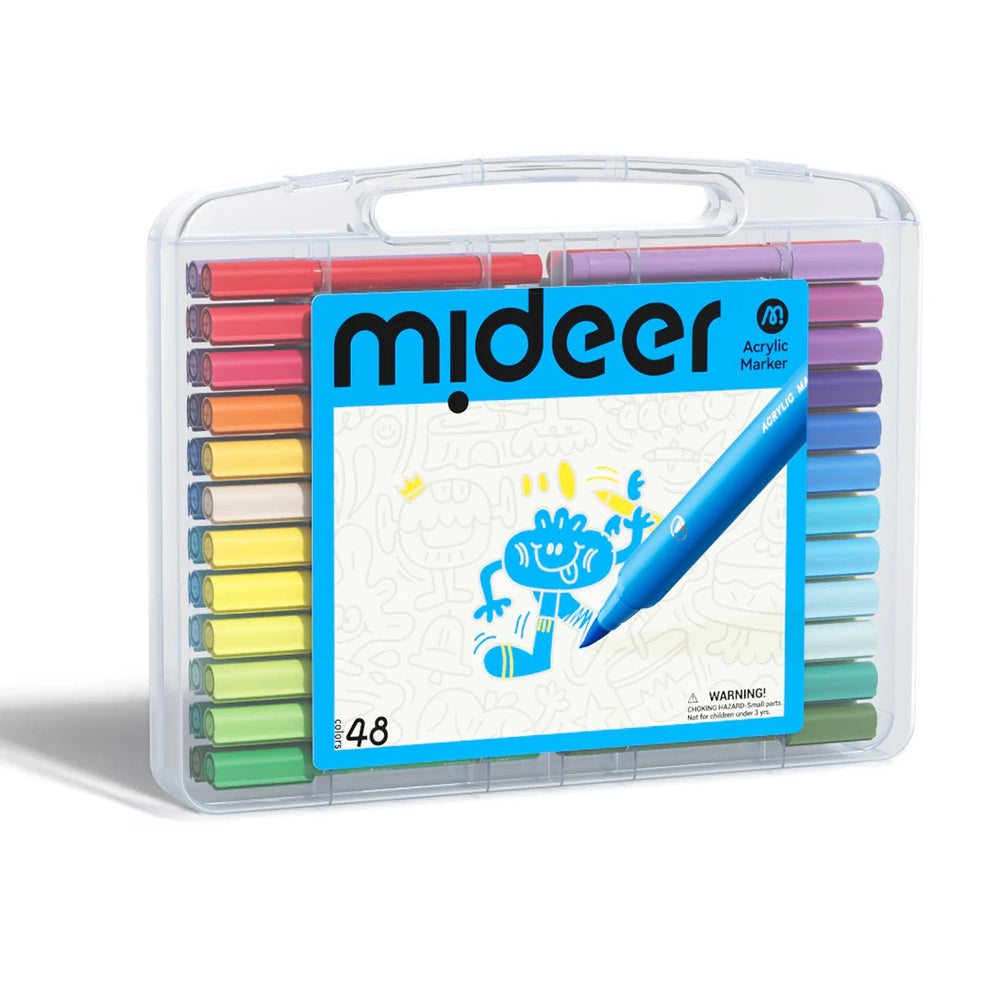 Acrylmarker im Koffer mit sehr weicher Spitze – 48 Farben - tablude.com