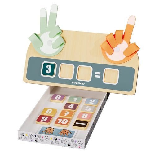 Holzspielzeug zum Erlernen des Zählens mit den Fingern - tablude.com
