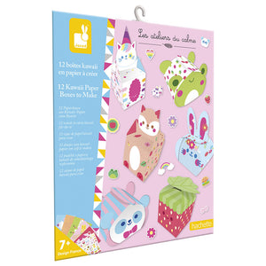 Kreativset 12 Kawaii-Papierboxen zum Selberbasteln 7+ - tablude.com