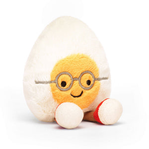 Plüsch-Ei mit Brille 14 cm - tablude.com