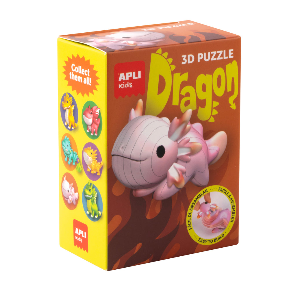 3D-Puzzle Drachen – Rosa - tablude.com