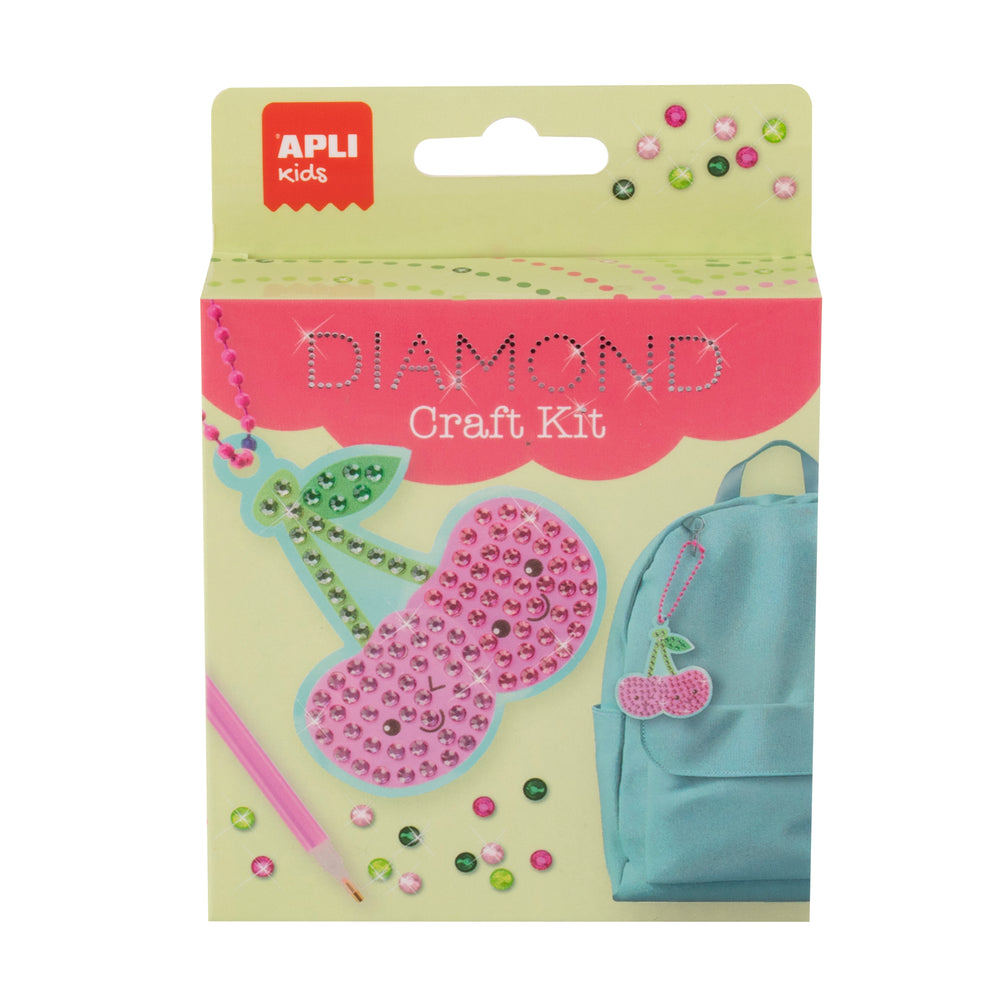 Set zum Basteln von Diamant-Schlüsselanhängern DIY – Kirsche - tablude.com
