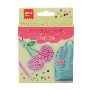 Set zum Basteln von Diamant-Schlüsselanhängern DIY – Kirsche - tablude.com