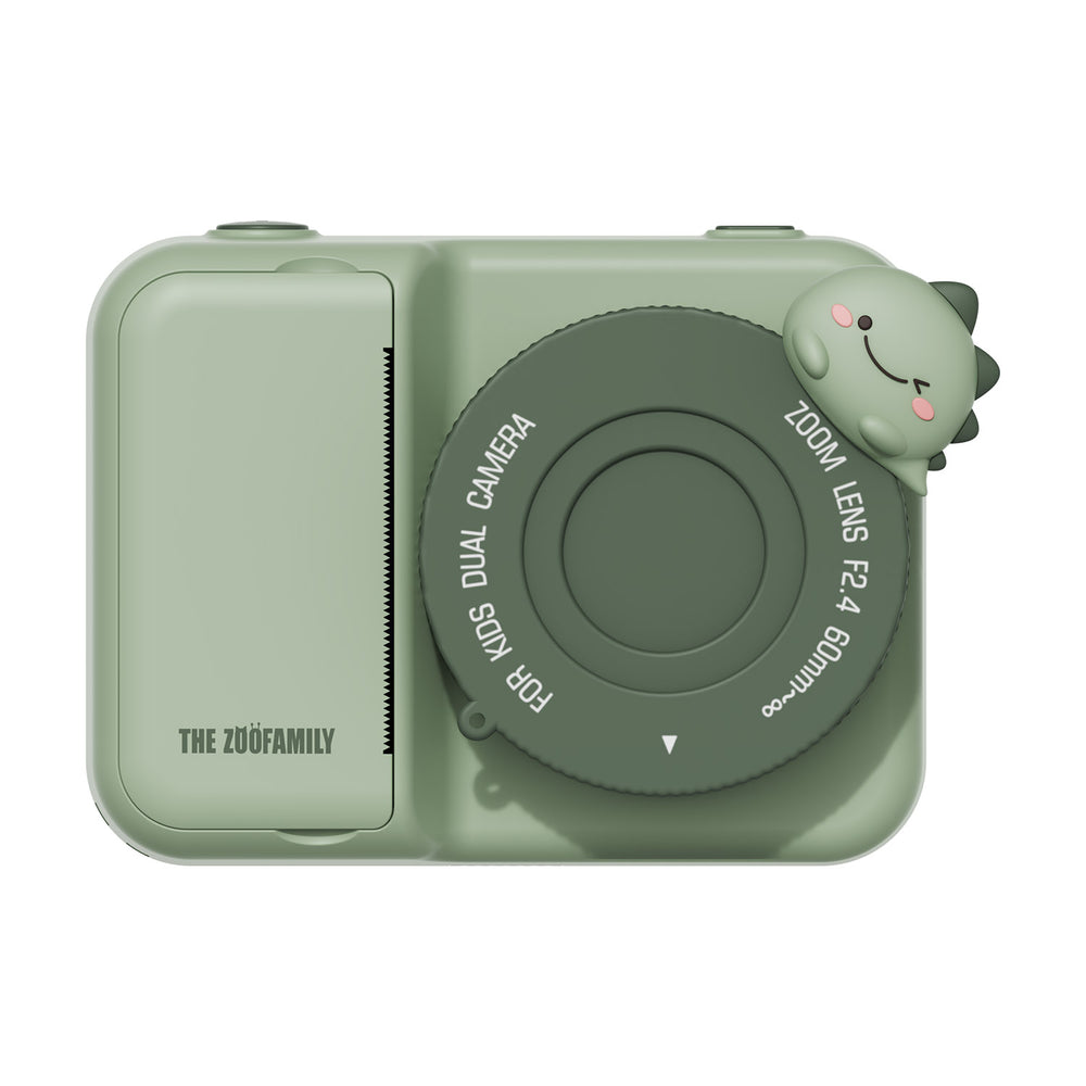 Digitalkamera mit Drucker für Kinder Zoo Print – Grüner Dinosaurier - tablude.com