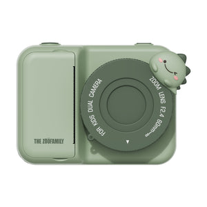 Digitalkamera mit Drucker für Kinder Zoo Print – Grüner Dinosaurier - tablude.com