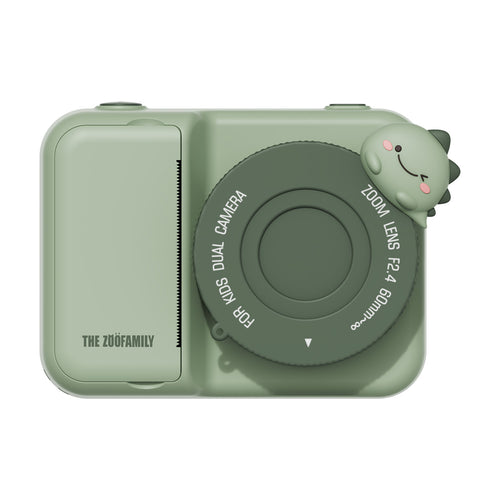 Digitalkamera mit Drucker für Kinder Zoo Print – Grüner Dinosaurier - tablude.com