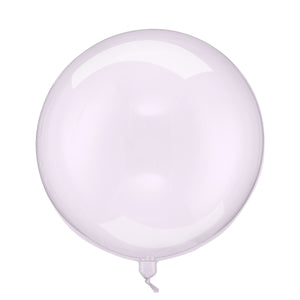 Folienballon Kugel - Transparent violett 40 cm