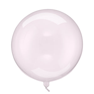 Folienballon Pflege - Transparent rosa, 40 cm