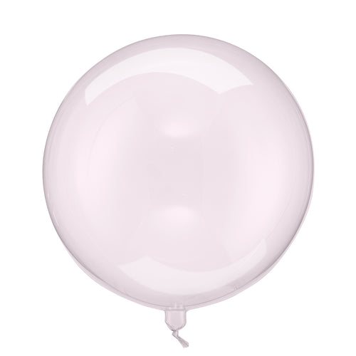 Folienballon Pflege - Transparent rosa, 40 cm