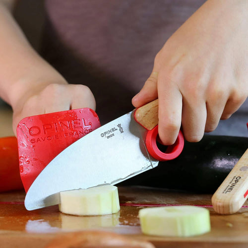 Kindermesser mit Fingerschutz Le Petit Chef Rot – 2-teilig