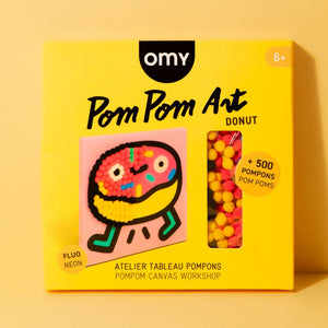 Kreativset zum Bekleben mit Pompons – Donut - tablude.com