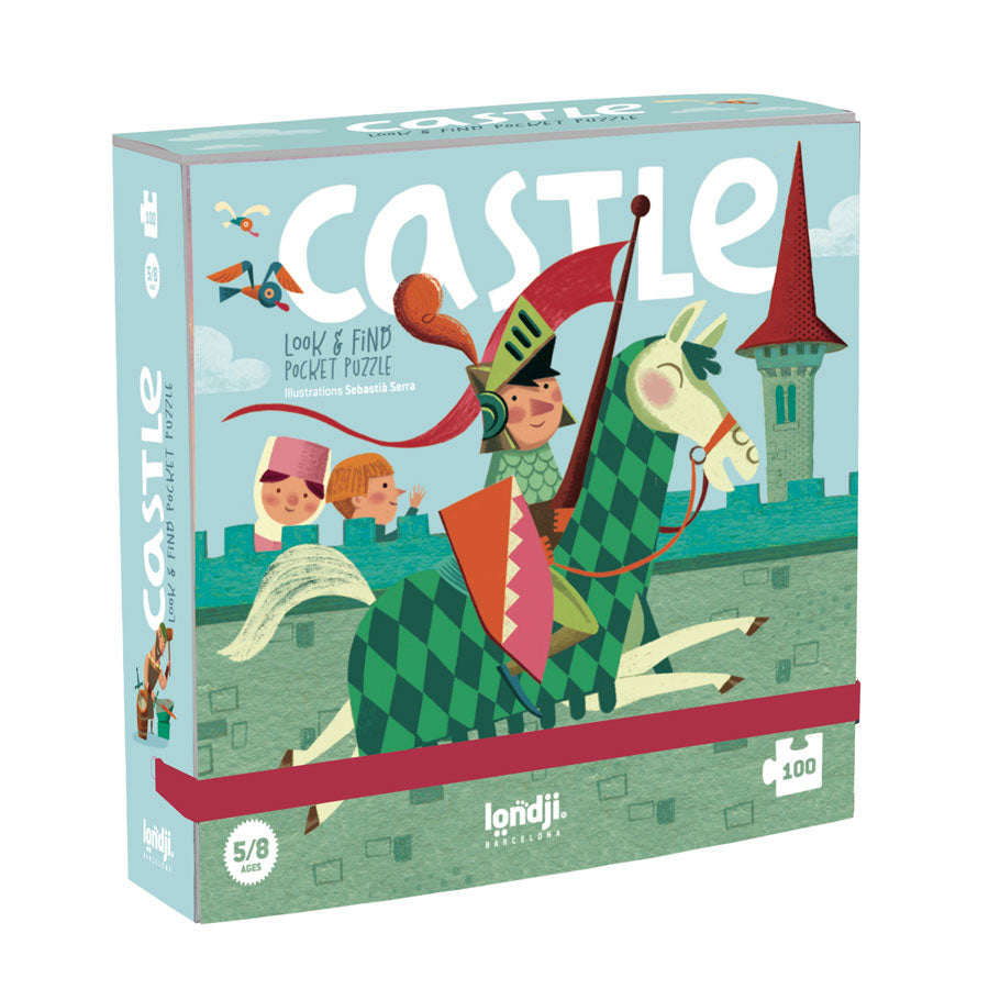 Taschenpuzzle mit Beobachtungsspiel – Burg 100 Teile - tablude.com