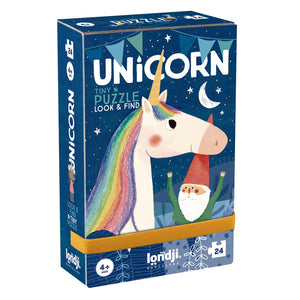 Taschenpuzzle mit Beobachtungsspiel – Einhorn 24 Teile - tablude.com