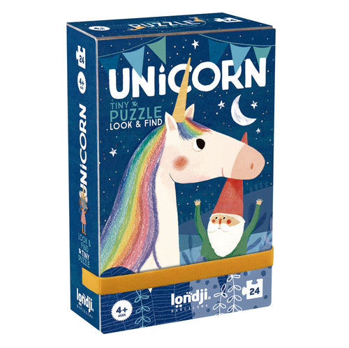 Taschenpuzzle mit Beobachtungsspiel – Einhorn 24 Teile - tablude.com