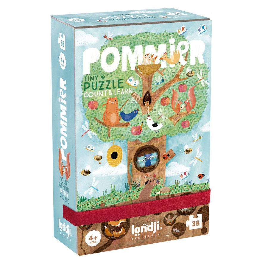 Taschenpuzzle mit Beobachtungsspiel – Apfelbaum 36 Teile - tablude.com
