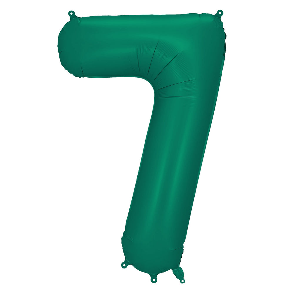 Folienballon 86 cm – Zahl 7, flaschengrün