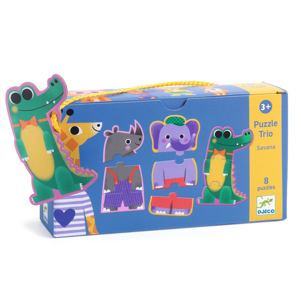 Puzzle-Trio  für die Kleinsten - Savanne - tablude.com