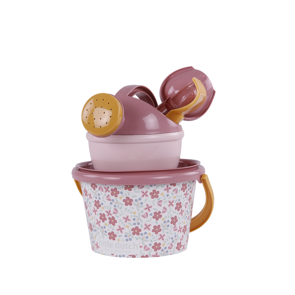 5-teiliges Strandset – Pink Flowers - tablude.com