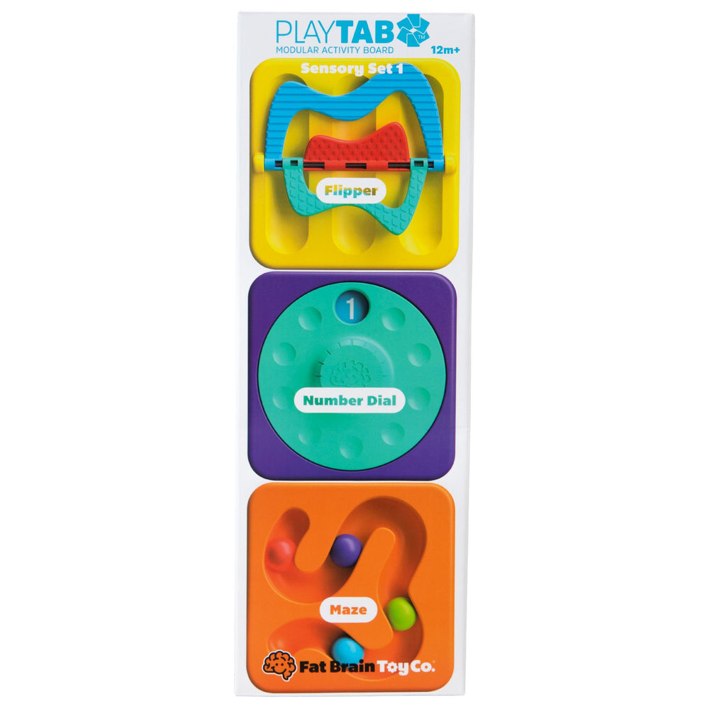 Set mit 1 sensorischen Quadraten mit Spielsteinen von PlayTab - tablude.com