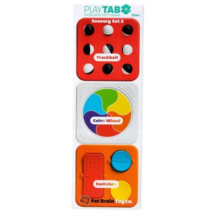 Set mit 2 sensorischen Quadraten mit schwarz-weißen Kugeln von PlayTab