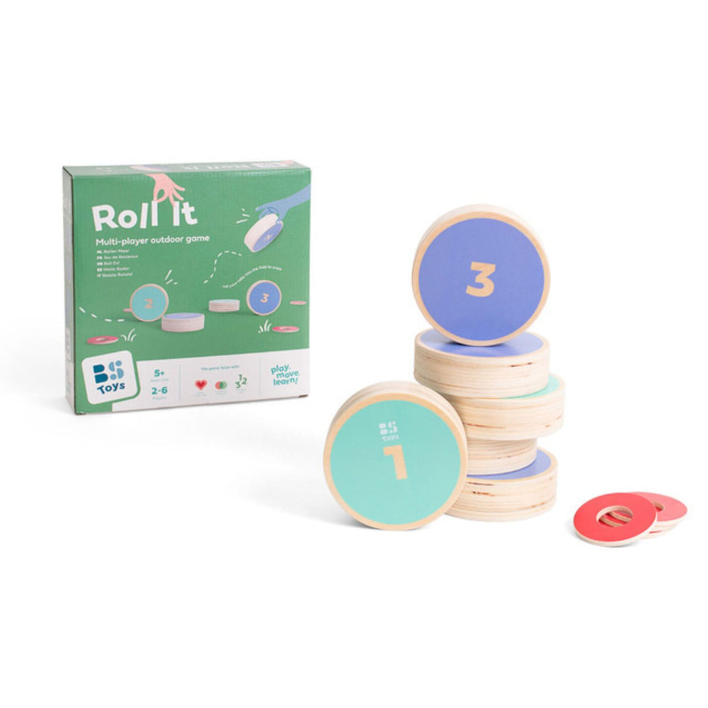 Holzgeschicklichkeitsspiel – Roll die Scheiben - tablude.com