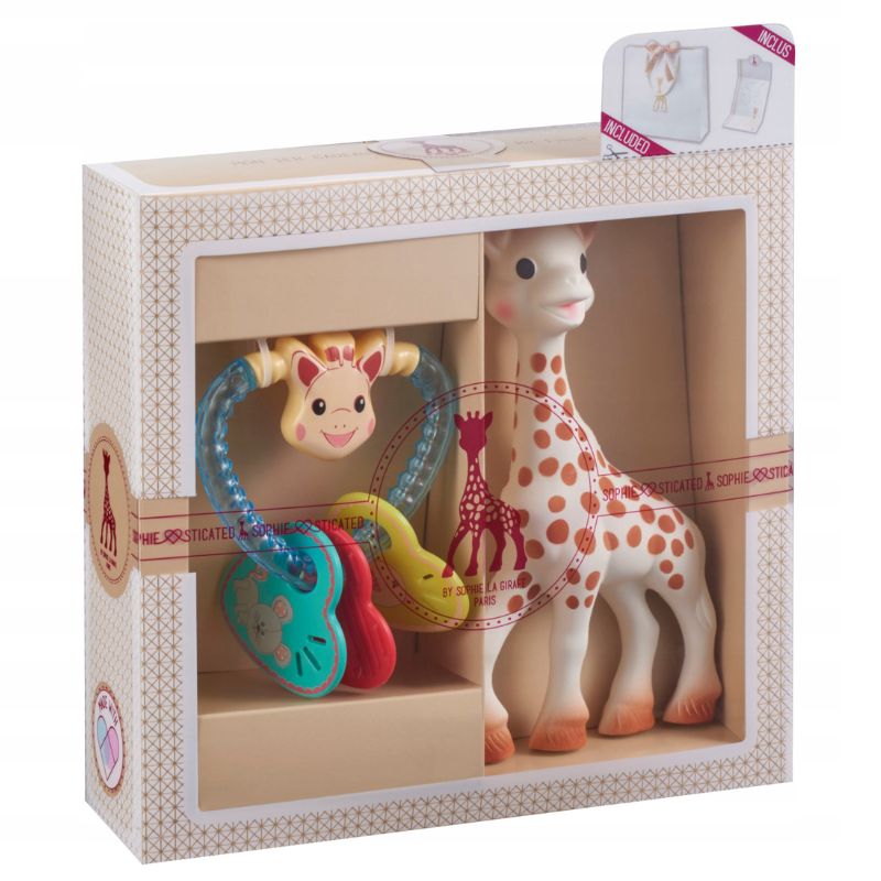Geschenkset Sophie la girafe mit Herzrassel - tablude.com