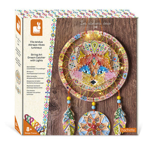 Kreativset 3D String Art – Leuchtender Traumfänger 8+