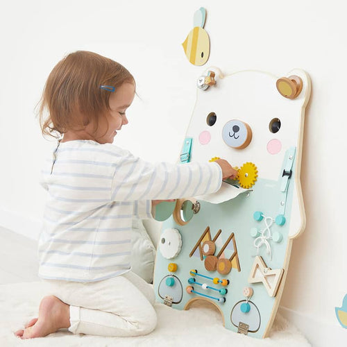 Große Holz-Lerntafel mit 20 Aktivitäten – Bär Pure 18m+