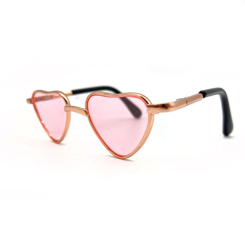 Herzförmige Brille für Alpakas – Pink - tablude.com
