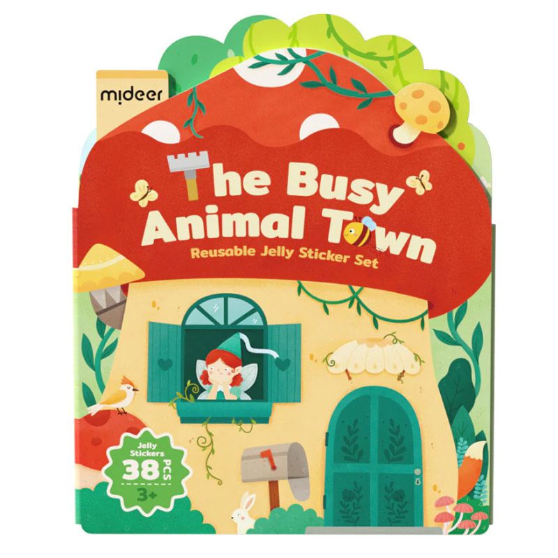 Set mit wiederverwendbaren Gel-Aufklebern – The Busy Animal Town - tablude.com