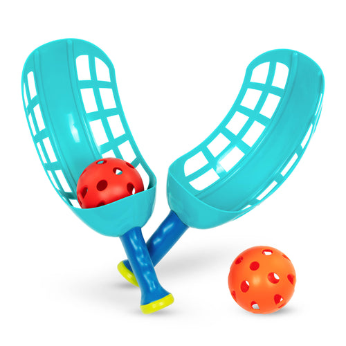 Geschicklichkeitsspiel – Scoop & Toss Game Set mit Schaufeln und Bällen