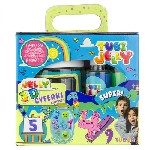 Tubi Jelly Satz von 6 Farben + kleines Aquarium - Zahlen