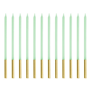 Geburtstagskerzen, glatt, 14 cm – hellgrün