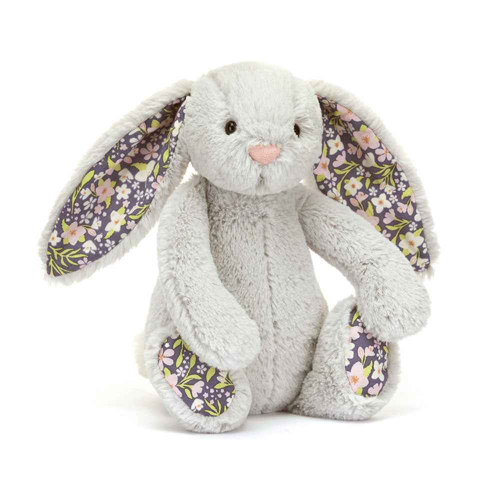 Pluszowy królik z kwiecistymi uszami Bloom Jellycat - srebrny 18 cm